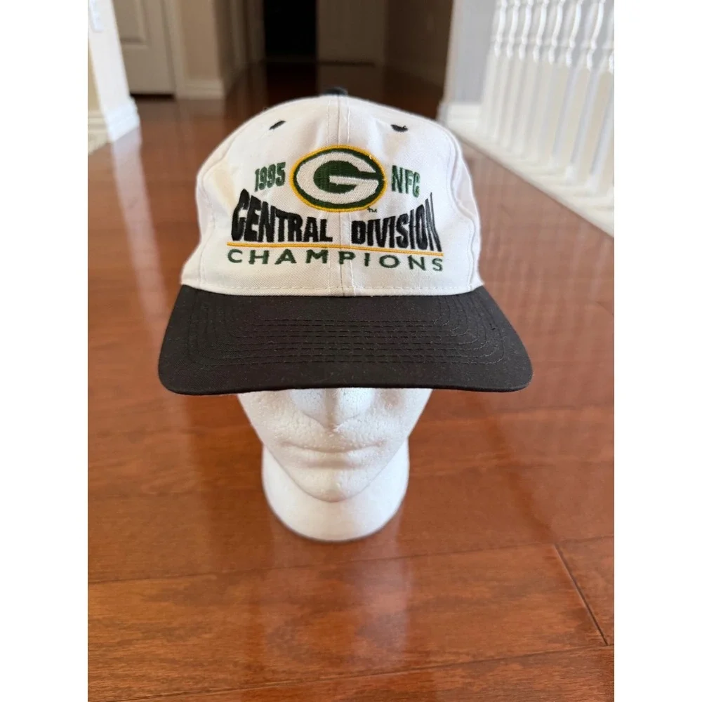 Vintage Green Bay Packers Hat Cap Snap Back NFL 1995 NFC Central Champions 90s